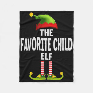 De favoriete kinder-elf pyjama kerst matching fami fleece deken