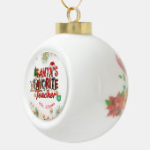 De favoriete leraar van de kerstman Gepersonalisee Keramische Bal Ornament (Rechts)