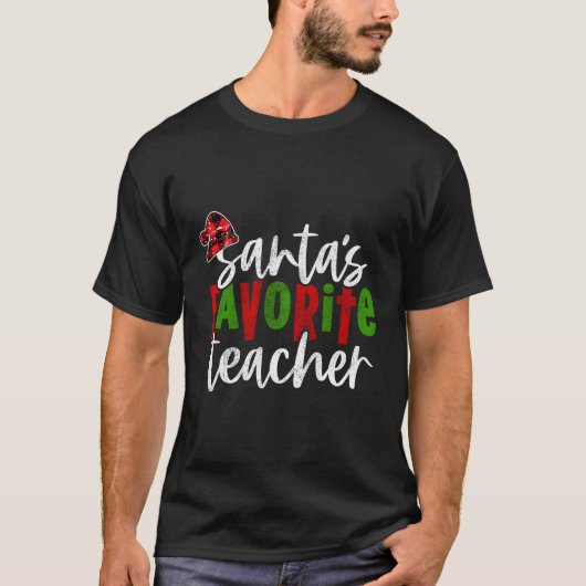 De favoriete leraar van de Kerstman T-shirt (Voorkant)
