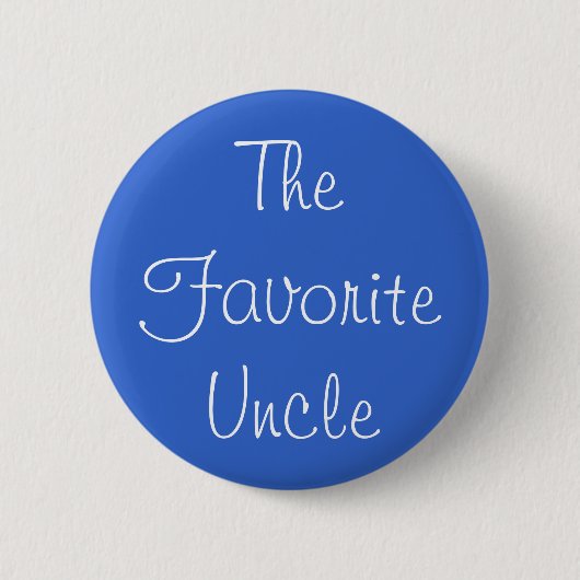 De favoriete oom Pin Ronde Button 5,7 Cm (Voorkant)