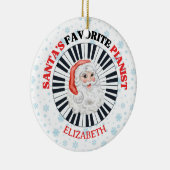 De favoriete pianist van de Kerstman Keramisch Ornament (Rechts)