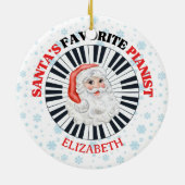 De favoriete pianist van de Kerstman Keramisch Ornament (Achterkant)