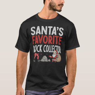 De favoriete rotsverzamelaar van de kerstman t-shirt