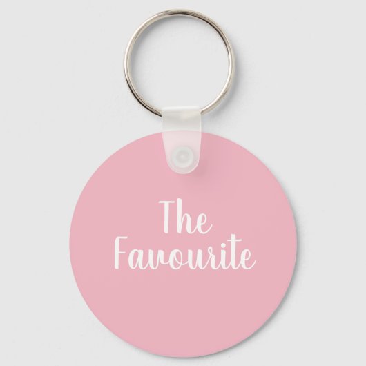 'De favoriete' roze toetsenbord Sleutelhanger (Voorkant)
