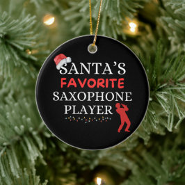 De favoriete saxofonist van de Kerstman Keramisch Ornament