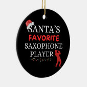 De favoriete saxofonist van de Kerstman Keramisch Ornament (Rechts)