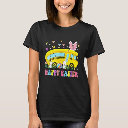De favoriete schoolbus van elke Bunny, Happy Eas T-shirt (Voorkant)