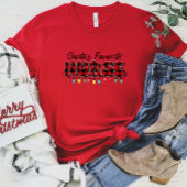 De favoriete verpleegster van de kerstman t-shirt