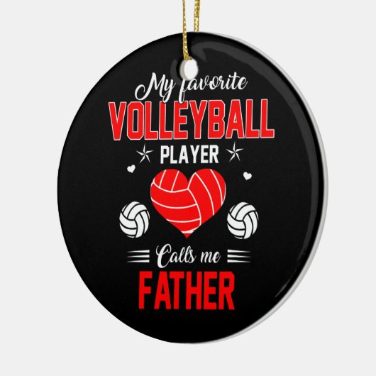 De favoriete volleybalspeler roept me Vader Keramisch Ornament (Links)