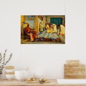 De favorieten van keizer Honorius door Waterhouse Poster (Keuken)