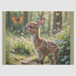De fawn en de vlinder tissuepapier