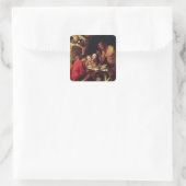 De fazanten en de satyr vierkante sticker (Tas)