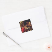 De fazanten en de satyr vierkante sticker (Envelop)