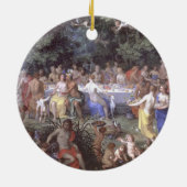 De Feast van de Goden (olie op canvas) Keramisch Ornament (Achterkant)