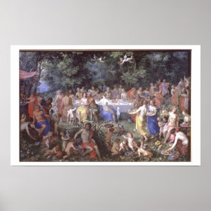 De Feast van de Goden (olie op canvas) Poster