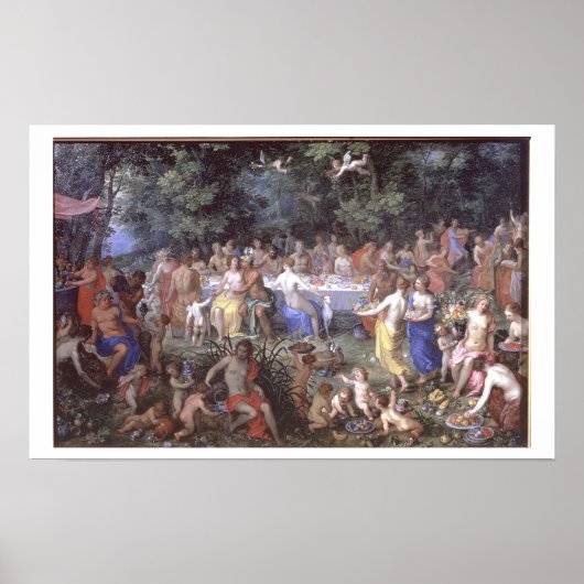 De Feast van de Goden (olie op canvas) Poster (Voorkant)