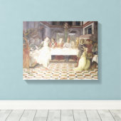 De feast van Herod (fresco) (zie ook 60432) Canvas Afdruk (Insitu (Houten vloer))