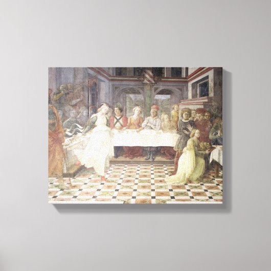 De feast van Herod (fresco) (zie ook 60432) Canvas Afdruk (Voorkant)
