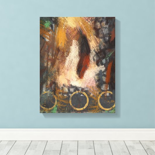 De Feather Canvas Print (Insitu (Houten vloer))