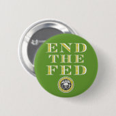 De Fed Federal Reserve beëindigen Ronde Button 5,7 Cm (Voorkant /achterkant)