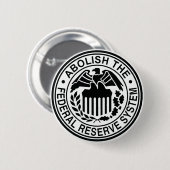 De Federal Reserve afschaffen Ronde Button 5,7 Cm (Voorkant /achterkant)