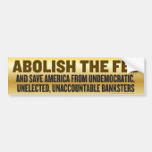 De Federal Reserve Bumpersticker (Voorkant)