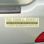 De Federal Reserve Bumpersticker (Op auto)