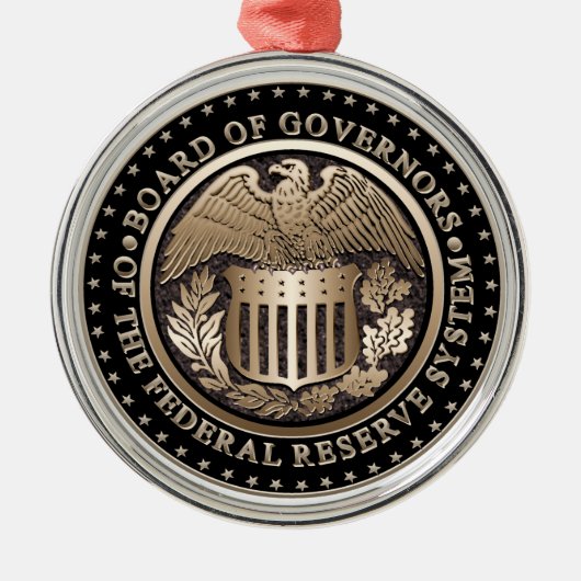 De Federal Reserve Metalen Ornament (Voorkant)