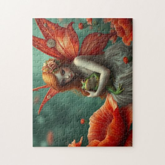 De fee en de kikker legpuzzel (Verticaal)