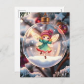 De fee in de kerstboom feestdagenkaart (Voorkant / Achterkant)