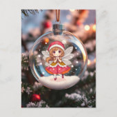 De fee in de kerstboom feestdagenkaart (Voorkant)