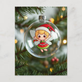 De fee in de kerstboom feestdagenkaart (Voorkant)