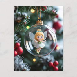 De fee in de kerstboom feestdagenkaart