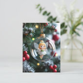 De fee in de kerstboom feestdagenkaart (Staand voorkant)