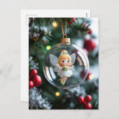 De fee in de kerstboom feestdagenkaart (Voorkant / Achterkant)