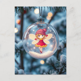 De fee in de kerstboom feestdagenkaart