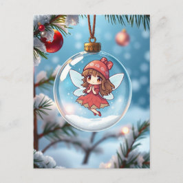 De fee in de kerstboom feestdagenkaart