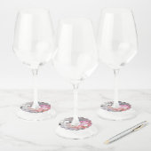 De fee komt binnenkort uit 2 wijnglaslabel (Set)