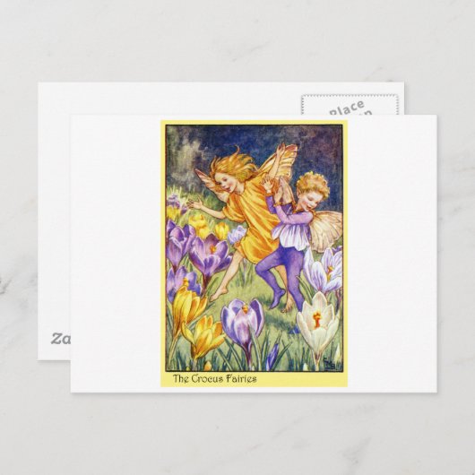 De Fee van de krokus Briefkaart (Voorkant / Achterkant)
