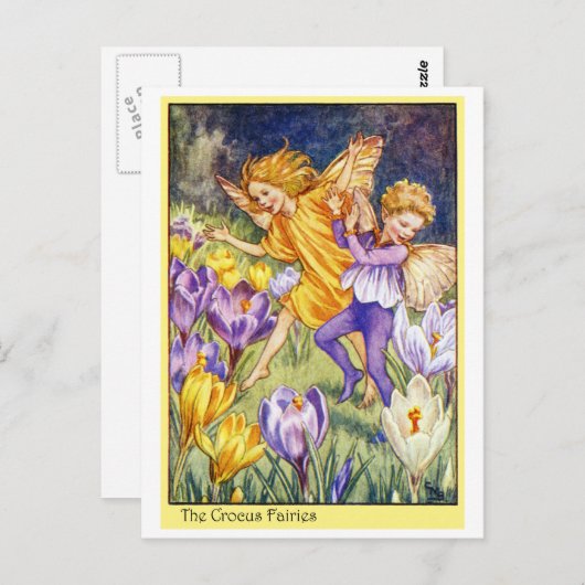 De Fee van de krokus Briefkaart (Voorkant / Achterkant)
