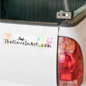 De Fee van de kunst: IBelieveInArt.com Promotie Bumpersticker (Op Truck)