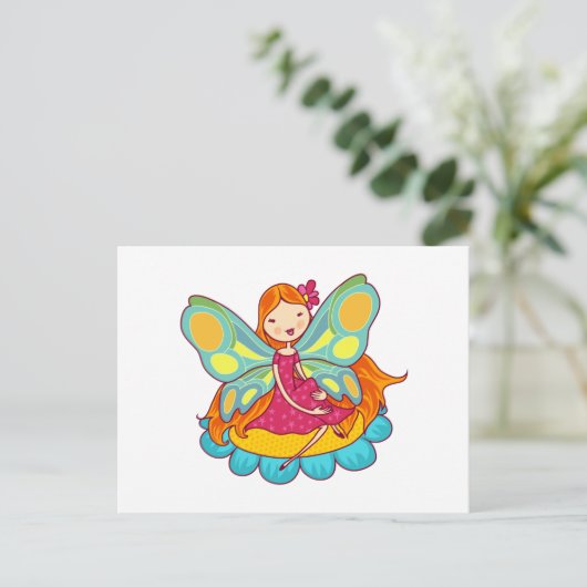 De Fee van de tuin Briefkaart (Staand voorkant)