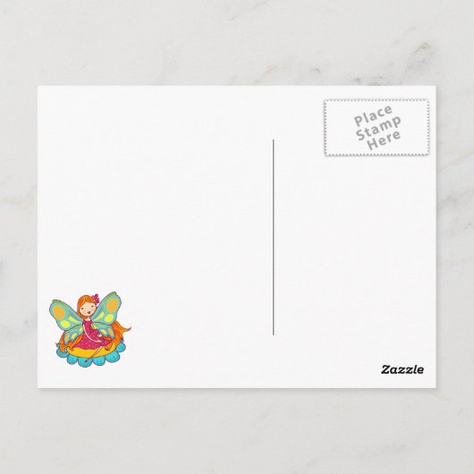 De Fee van de tuin Briefkaart (Achterkant)