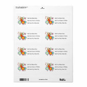 De Fee van de tuin met Bloemen Etiket (Full Sheet)