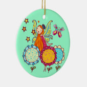 De Fee van de tuin met Bloemen Keramisch Ornament (Rechts)