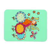 De Fee van de tuin met Bloemen Magneet (Horizontaal)