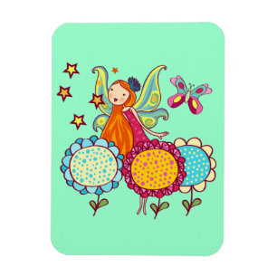 De Fee van de tuin met Bloemen Magneet