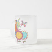 De Fee van de tuin met Bloemen Matglas Koffiemok (Voorkant links)