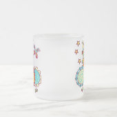 De Fee van de tuin met Bloemen Matglas Koffiemok (Center)