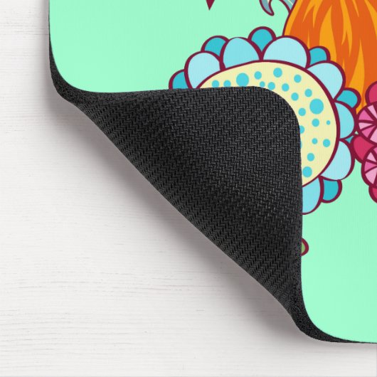 De Fee van de tuin met Bloemen Muismat (Hoek)